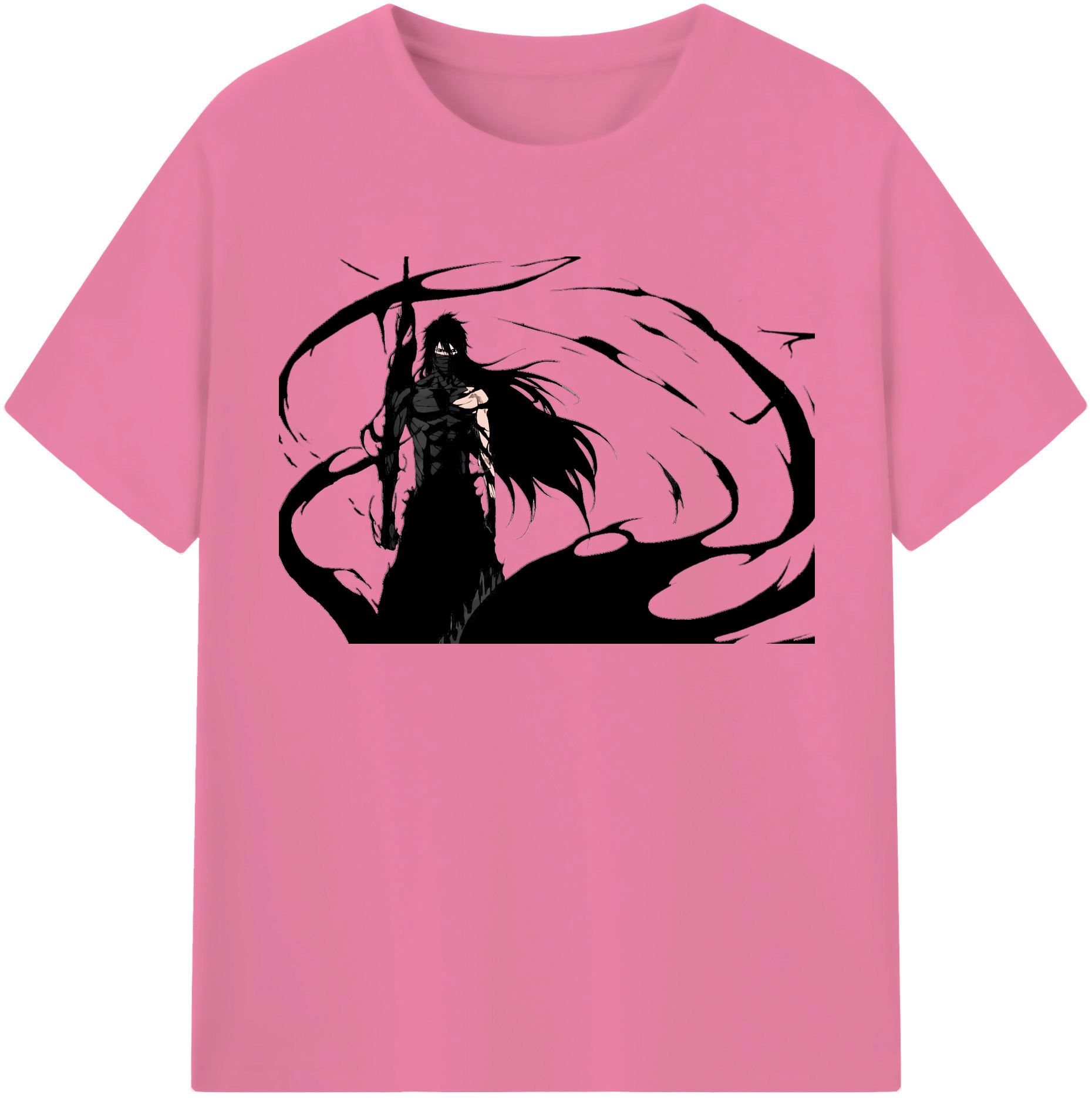 （画像用） ブリーチ 黒崎一護（くろさき いちご）BLEACH Kurosaki Ichigo 綿100％半袖Tシャツ（フロントプリント）